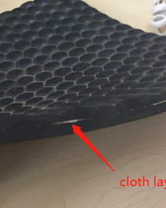 Rubber mat 1200x400x10mm with cloth layer